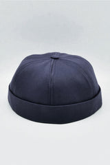 Navy Blue 100% Cotton Cap Docker Hat