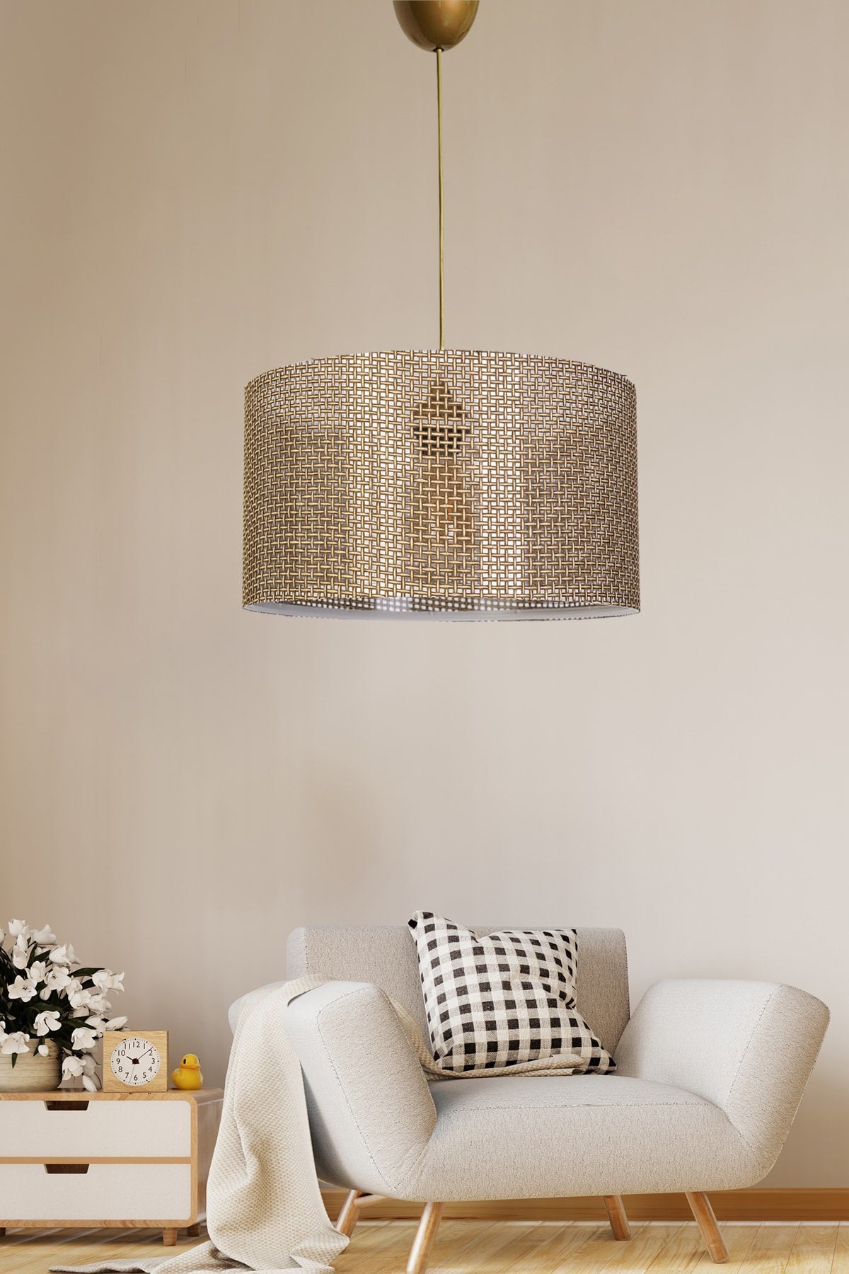 Argent Pendant Lamp Chandelier Wicker