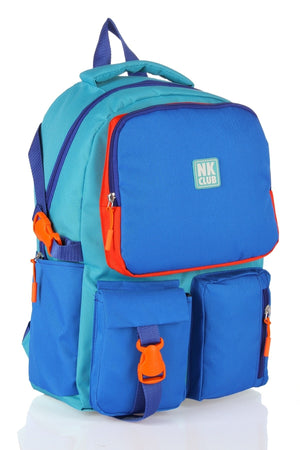 Hkn 9012 Primary School Backpack School Bag Multi Compartment Blue
