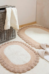 Bianca 100% Cotton Bath Mat Ecru 40x60+60x90 - Swordslife
