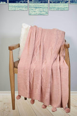 Knitted TV Blanket-Sofa Shawl Powder (130x170cm) - Swordslife