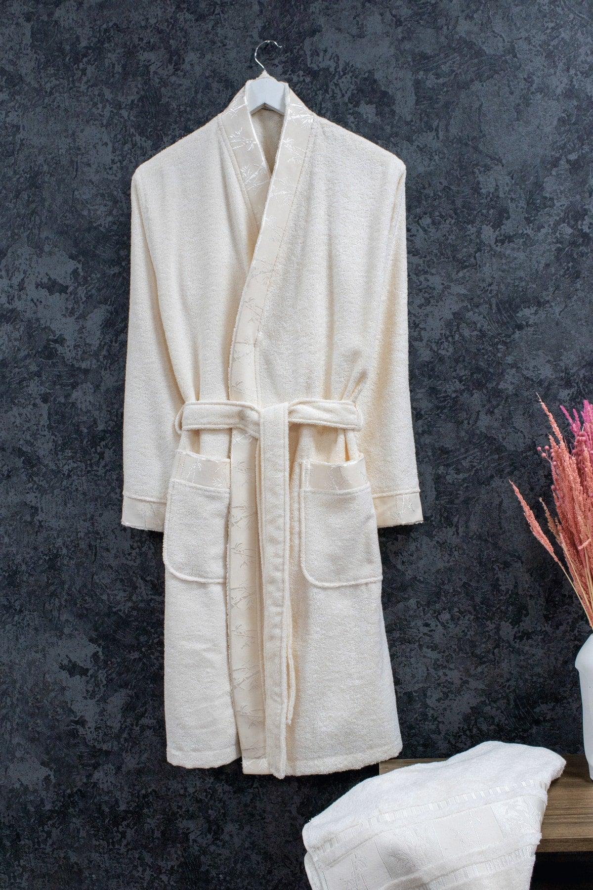 Bamboo Kimono Women's Bathrobe + 50x90 Head Towel - Swordslife