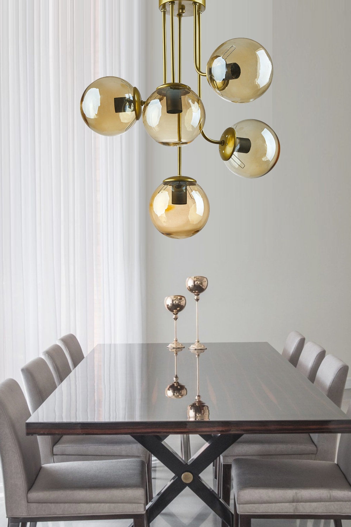 Vera Modern Design Globe Glass Chandelier