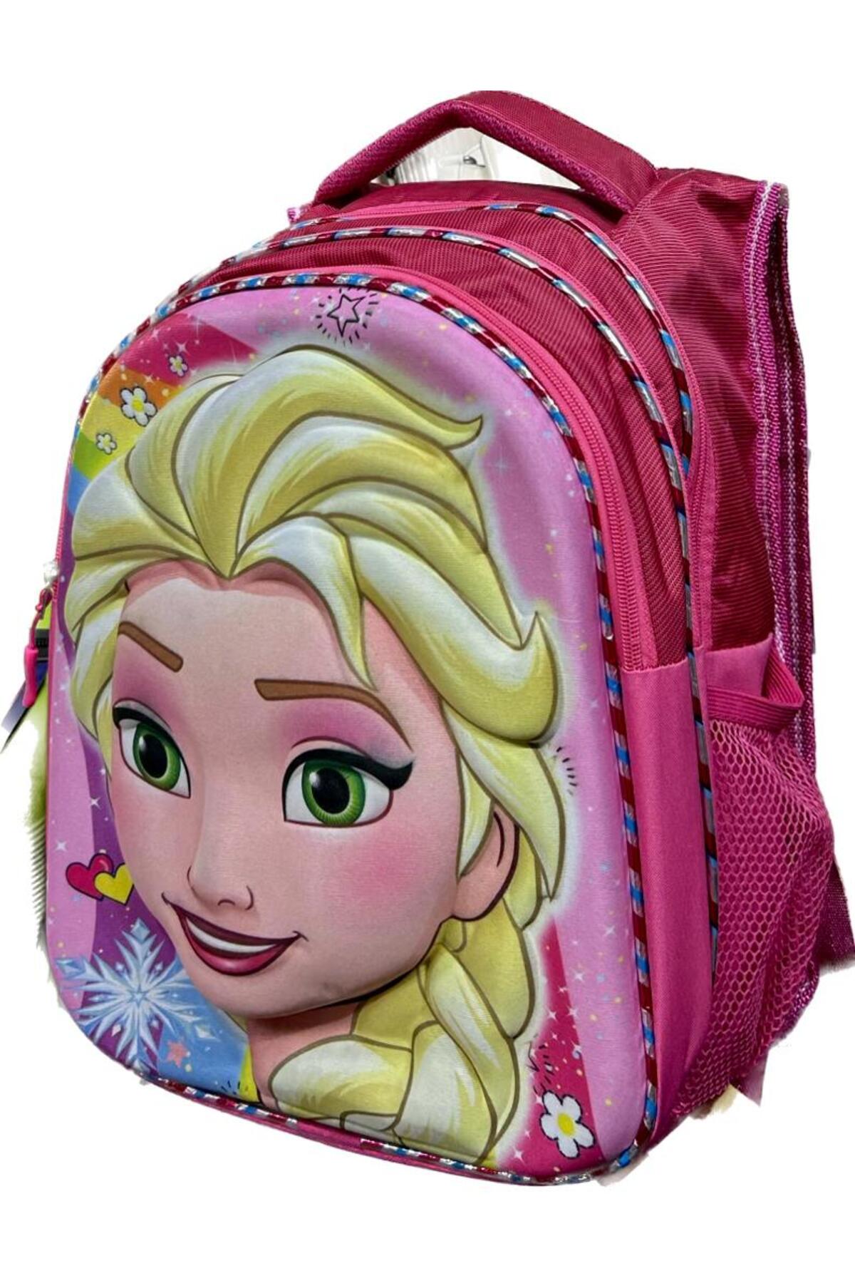 Elsa Patterned Embossed Nutrition Primary School Backpack