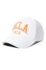 Ballard White Orange Embroidered Hat