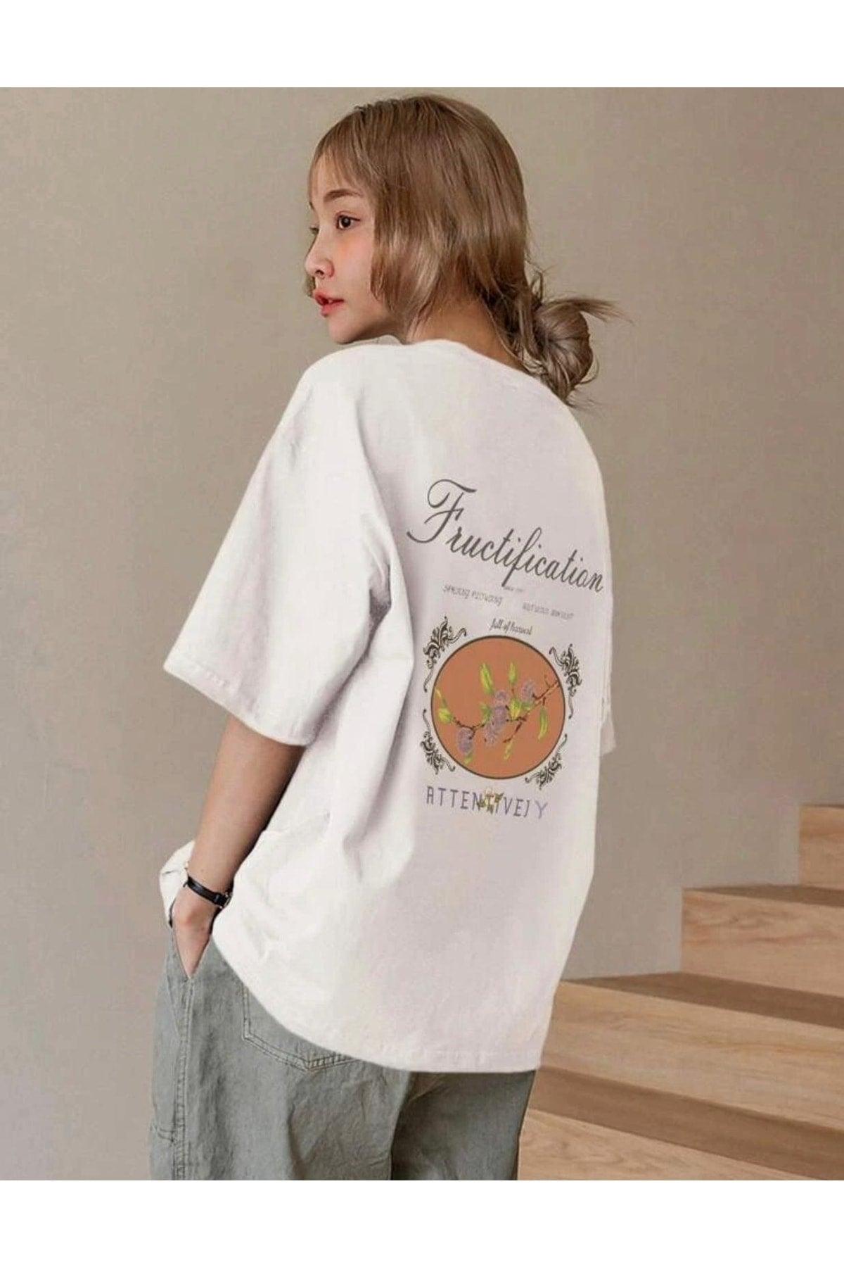 Women's Fructification Printed Oversize T-shirt - Swordslife