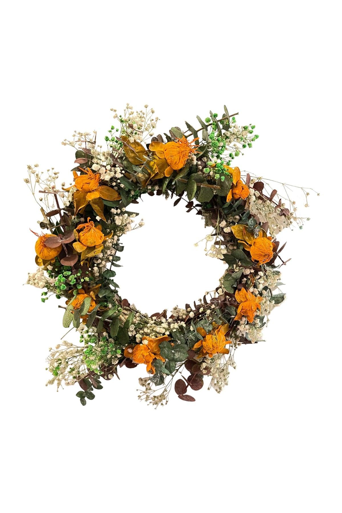 Door Decoration Wall Decoration Wreath Saffron Yellow Hobby Decoration Shocked Product - Swordslife