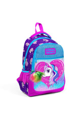 Kids Purple Pink Three Compartment School Bag 23492
