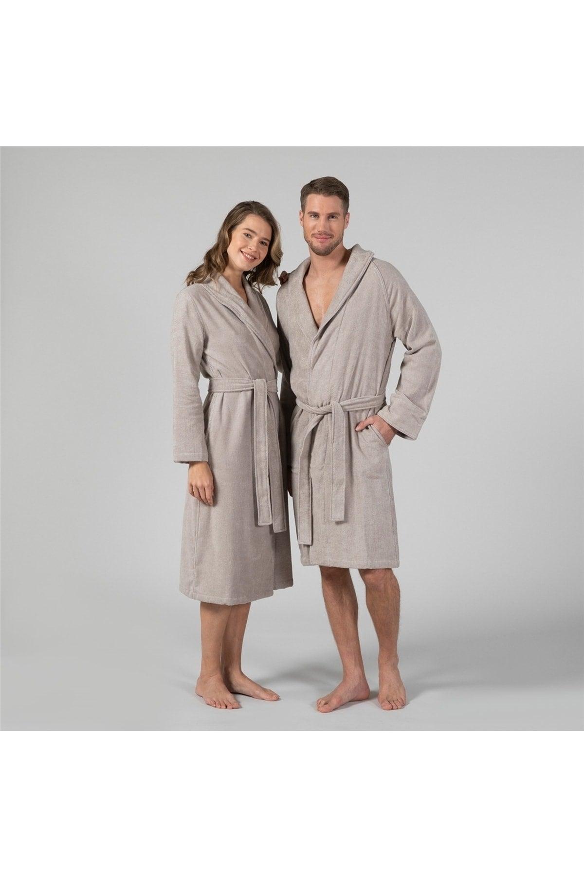 Solid Unisex Bathrobe Mink - Swordslife