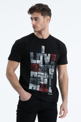 Men's T-Shirt Regular Fit S-4095 Black