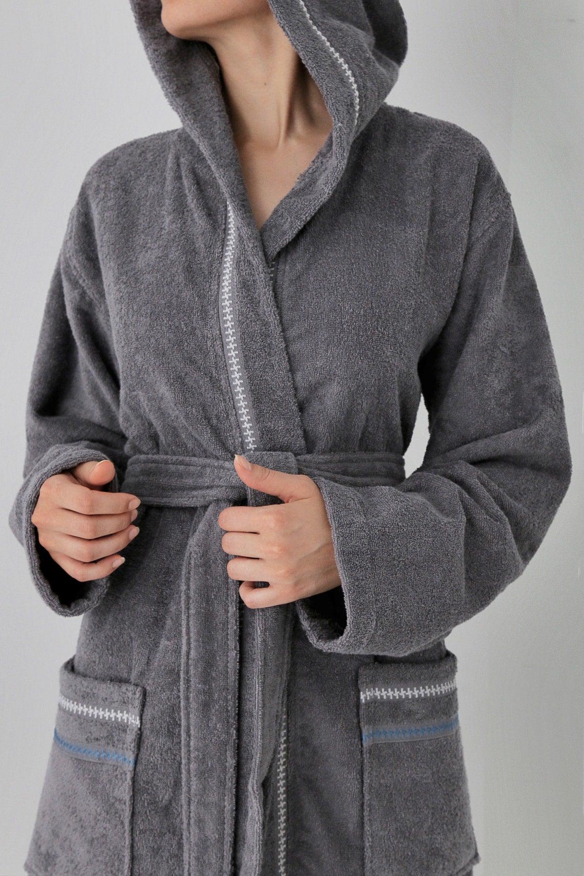 Profundo Robe Space - Extra Soft, Modern And Special Design 100% Cotton Unisex Hooded Bathrobe - Swordslife