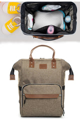 Lux Waterproof Stainproof Functional Baby Care Backpack Beige