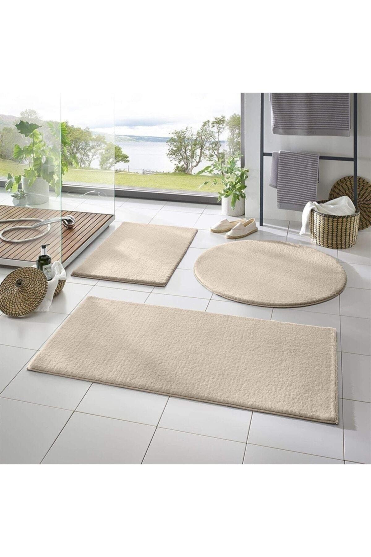 Bath Mat Triple Set Mink 5 Colors Plush Non-Slip Base Washable - Swordslife