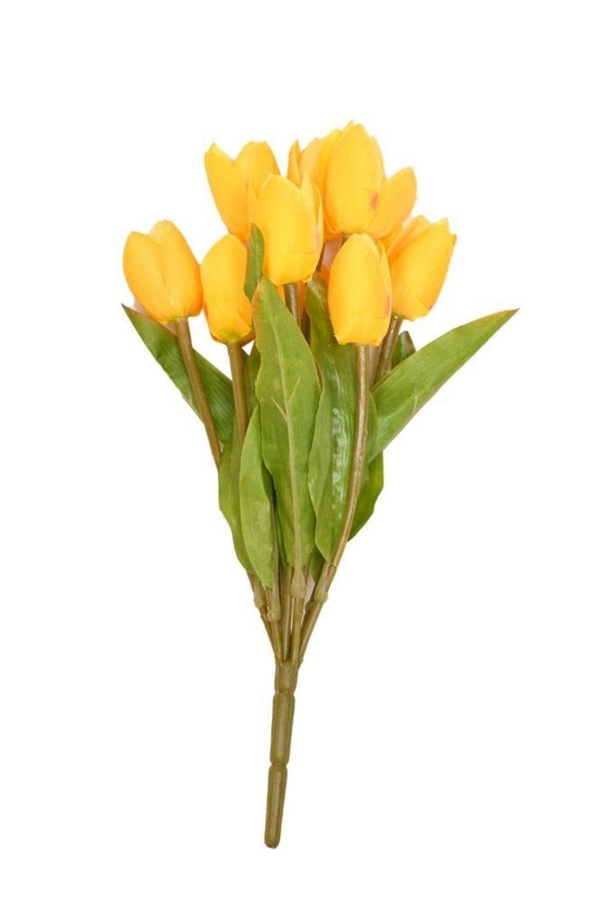 Artificial Yellow Tulip Vase Ornamental Bridesmaid - Swordslife