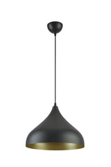 Reyes Special Design Retro Rustic Metal Cafe-Kitchen Black Single Pendant Lamp Chandelier