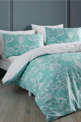 Ranforce Motif Mint Double Sided Double Duvet Cover 200x220 Cm - Swordslife