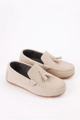 Boys Suede Loafers Loafers Cream