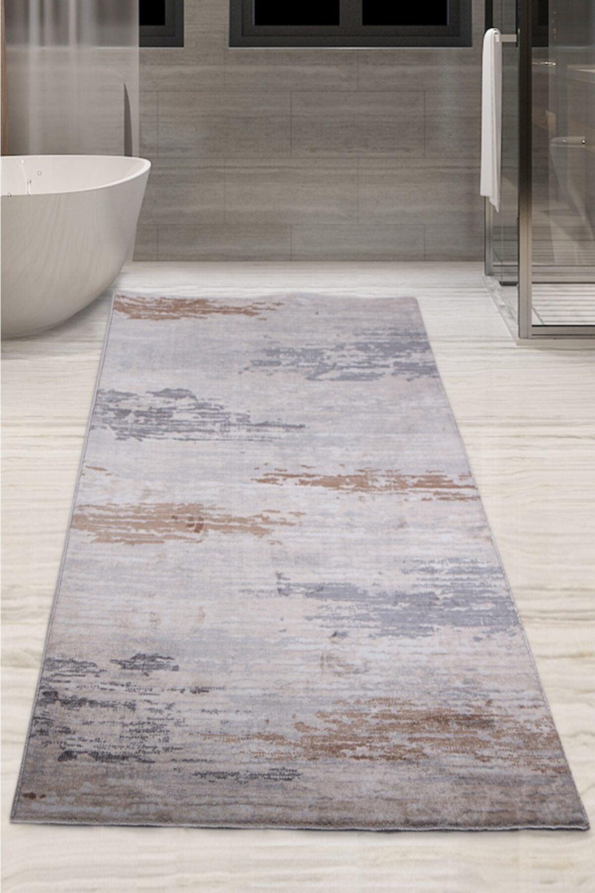 Canvas Gray 80x150 Cm One Piece Bath Mat Non-Slip Base Large Size Bathroom Rug - Swordslife