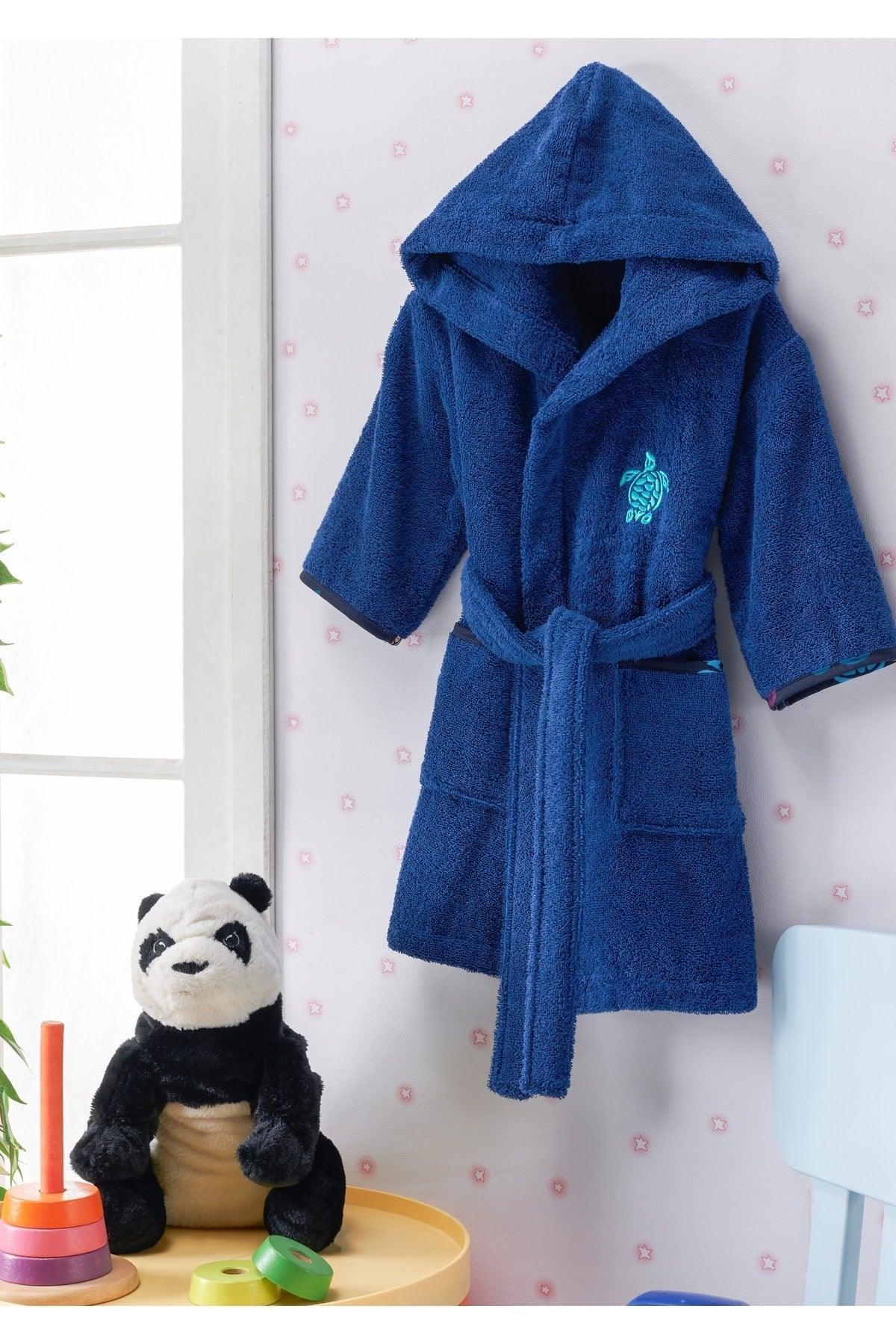 Caretta Embroidered Hooded Child Bathrobe - Swordslife