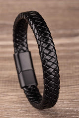 Magnet Genuine Leather Men's Bracelet