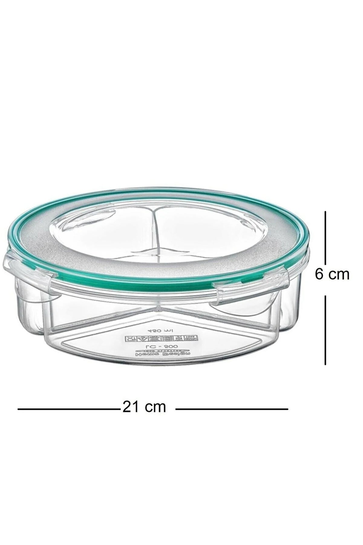 3 Compartment Lunch Box 1350 ml Airtight & Liquid-Tight Storage Container Fresh Box