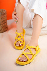 Yellow Rope Sandals - Swordslife