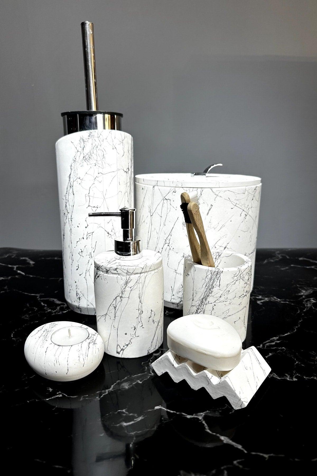 Marble Effect Concrete Bathroom Set - Swordslife