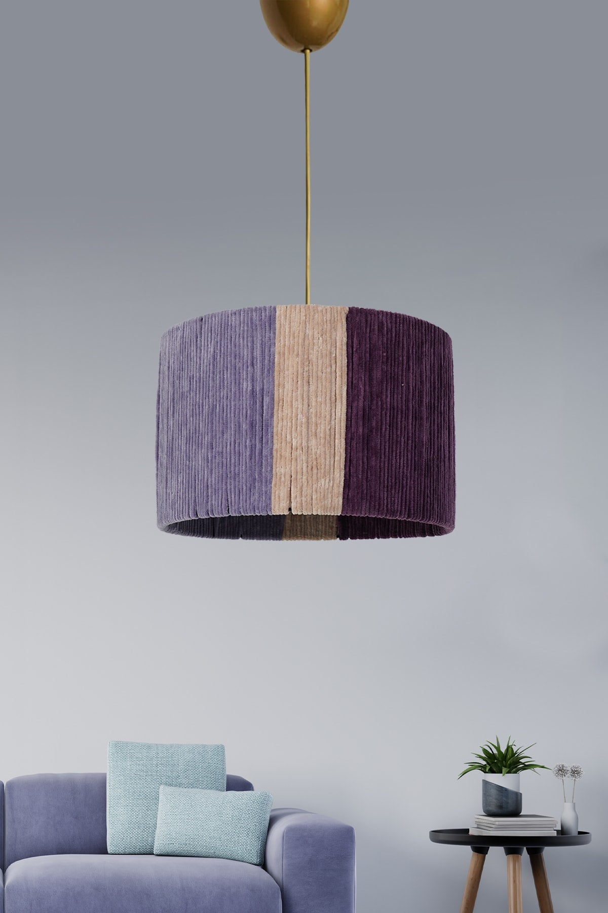 Silverberry Pendant Lamp Chandelier Lilac Cream Purple