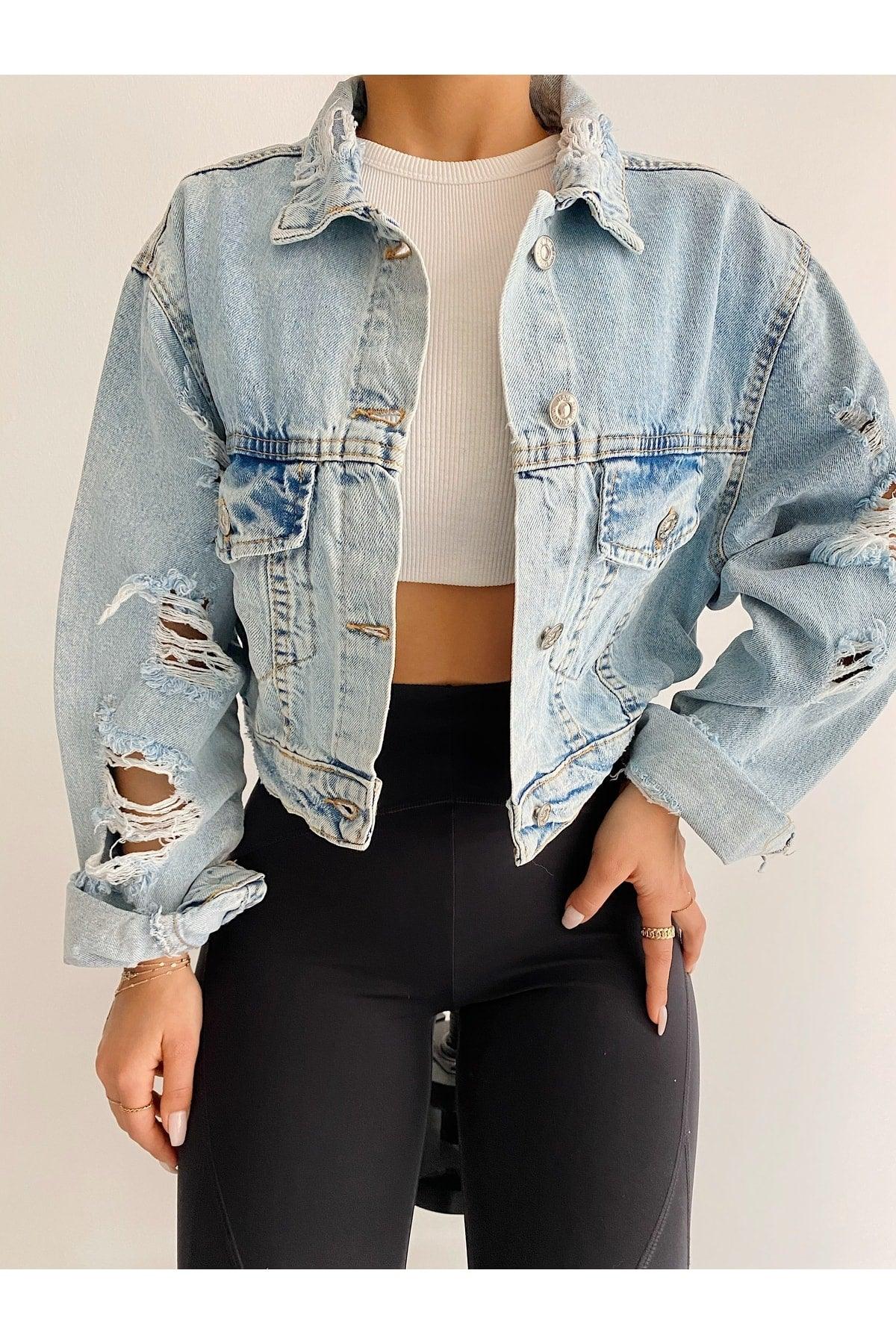 Crop Denim Jacket - Swordslife