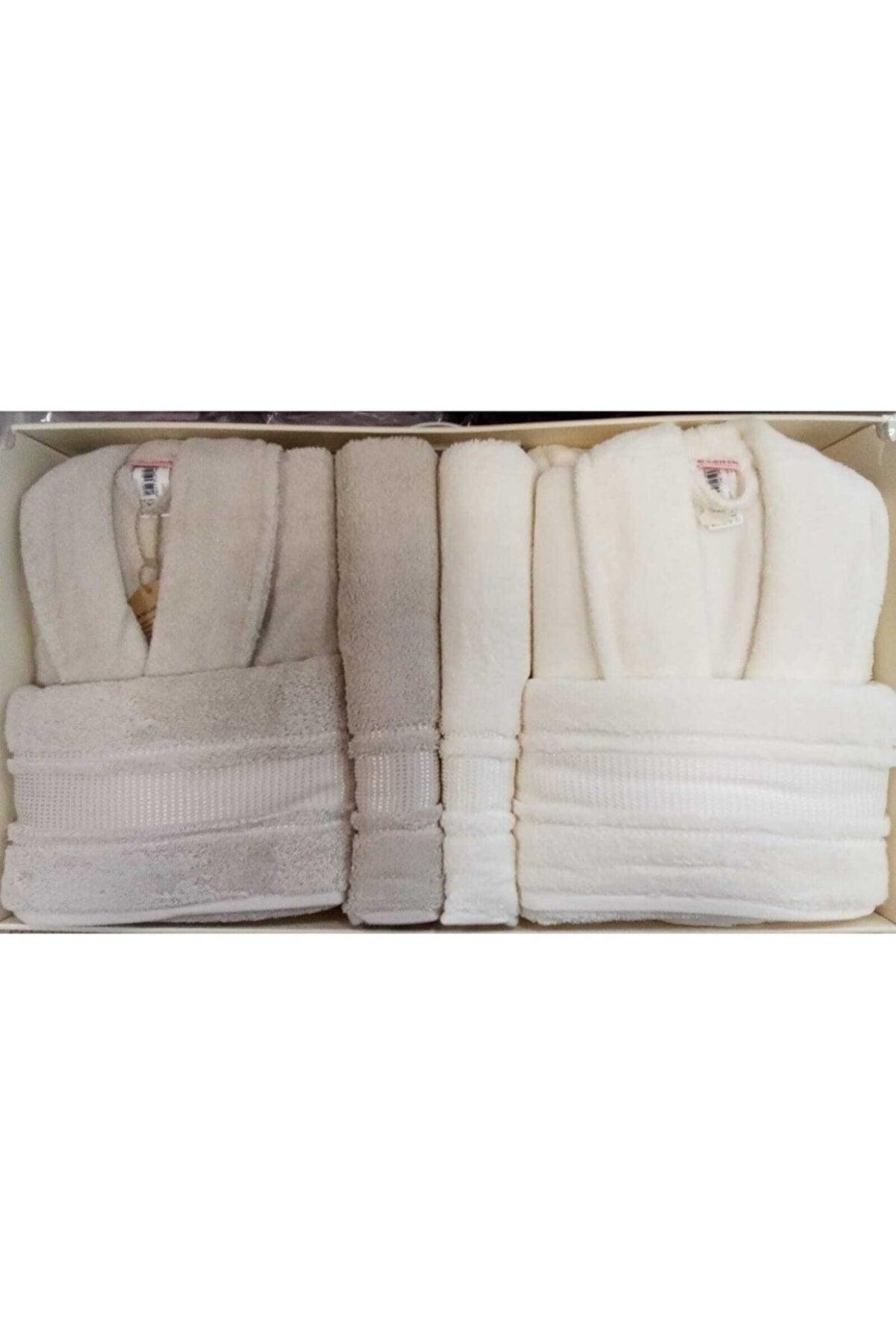 Colorist Beige-cream Family Bathrobe Set - Swordslife