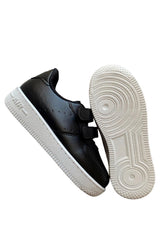 Unisex Girls Boys Velcro Sneakers Sneaker - Black White