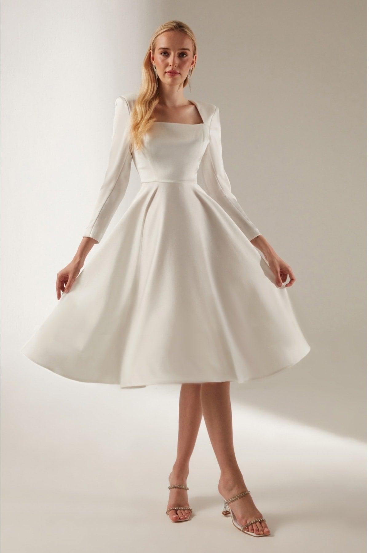 Wadding White Midi Dress - Swordslife