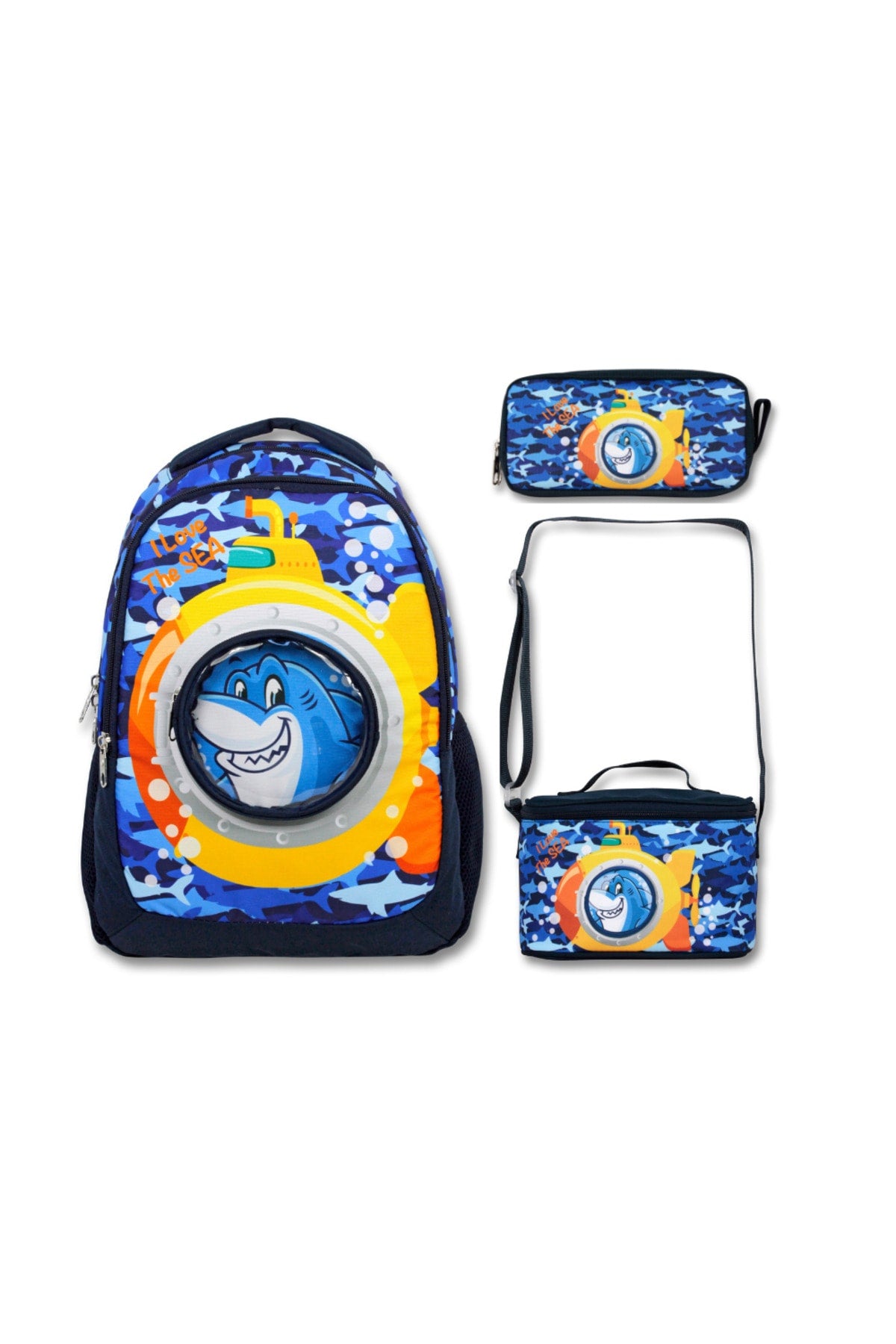 -Umit Bag Licensed Submarine School Backpack -Nutrition And Pencil Bag Set