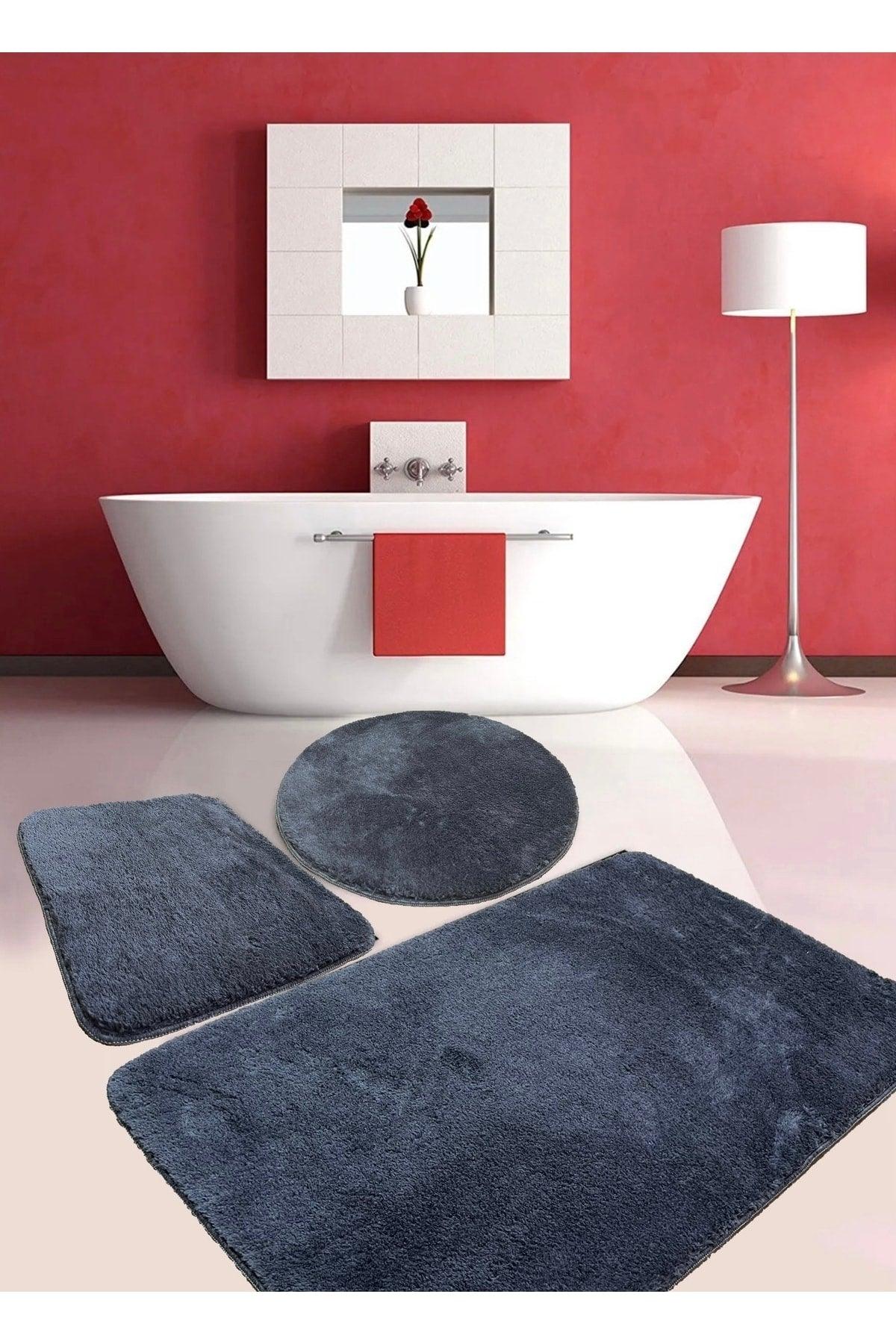 Bathroom Carpet Plush Post Carpet Closet Set Anthracite 60x100/60x60/40x60 Large - Swordslife