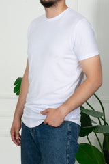 White Men's Slim Fit Tshirt