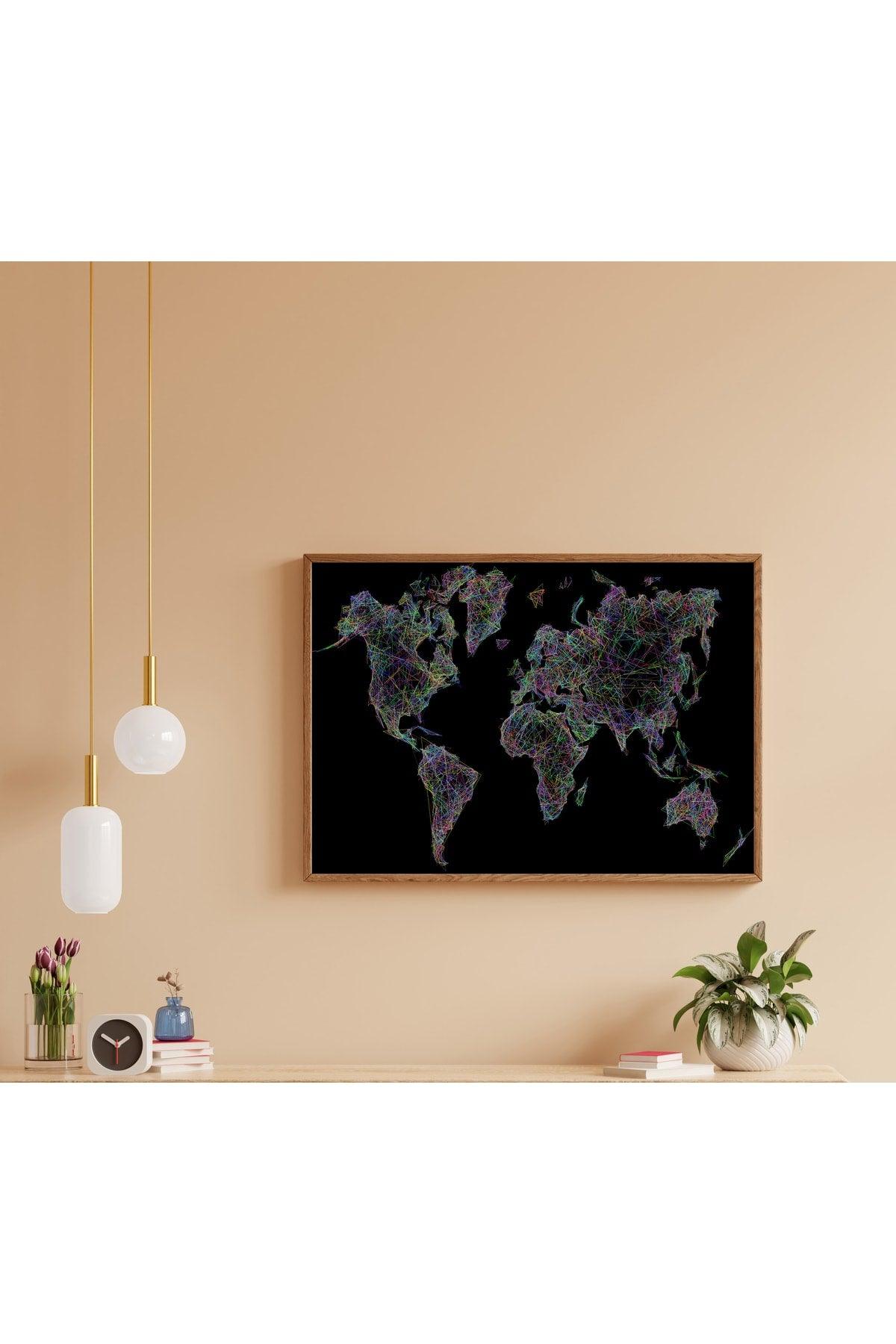 World Map Canvas Painting World Map Painting World Map Globe World History Mdf - Swordslife