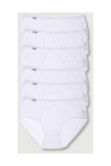 Women's White 6 Pack Lycra Bato Panties ELF568T0924CCM6 - Swordslife