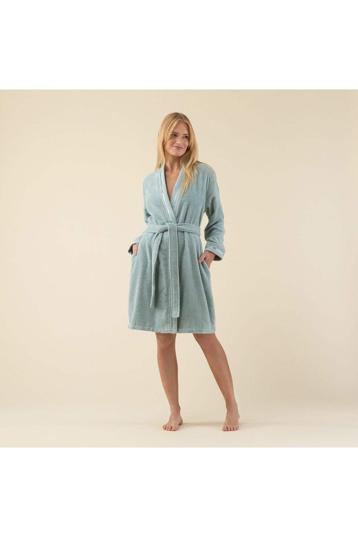 Chic Women Bathrobe Aqua - Swordslife