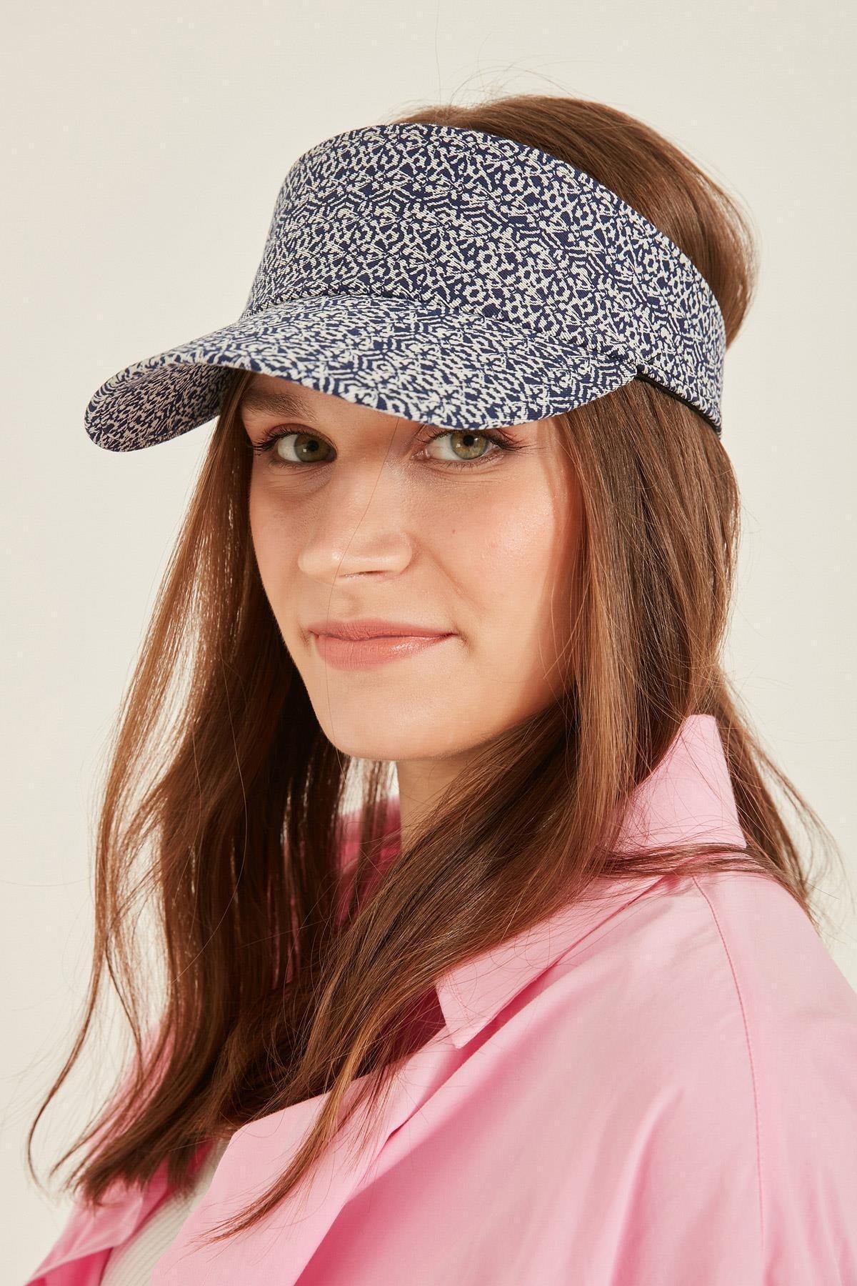 14077 UV Protected Lace Patterned Visor Hat