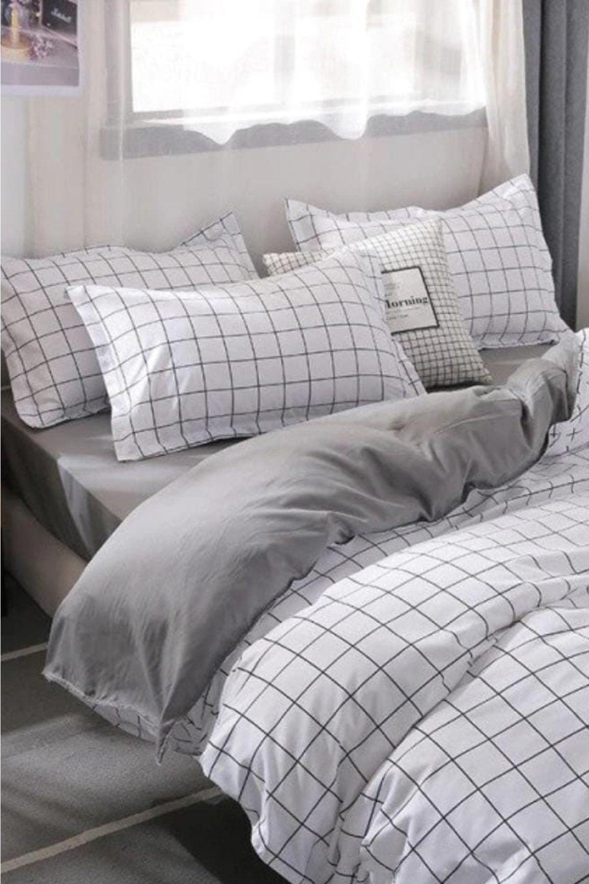 Double Sided Double Duvet Cover Set With Elastic Sheet - Swordslife