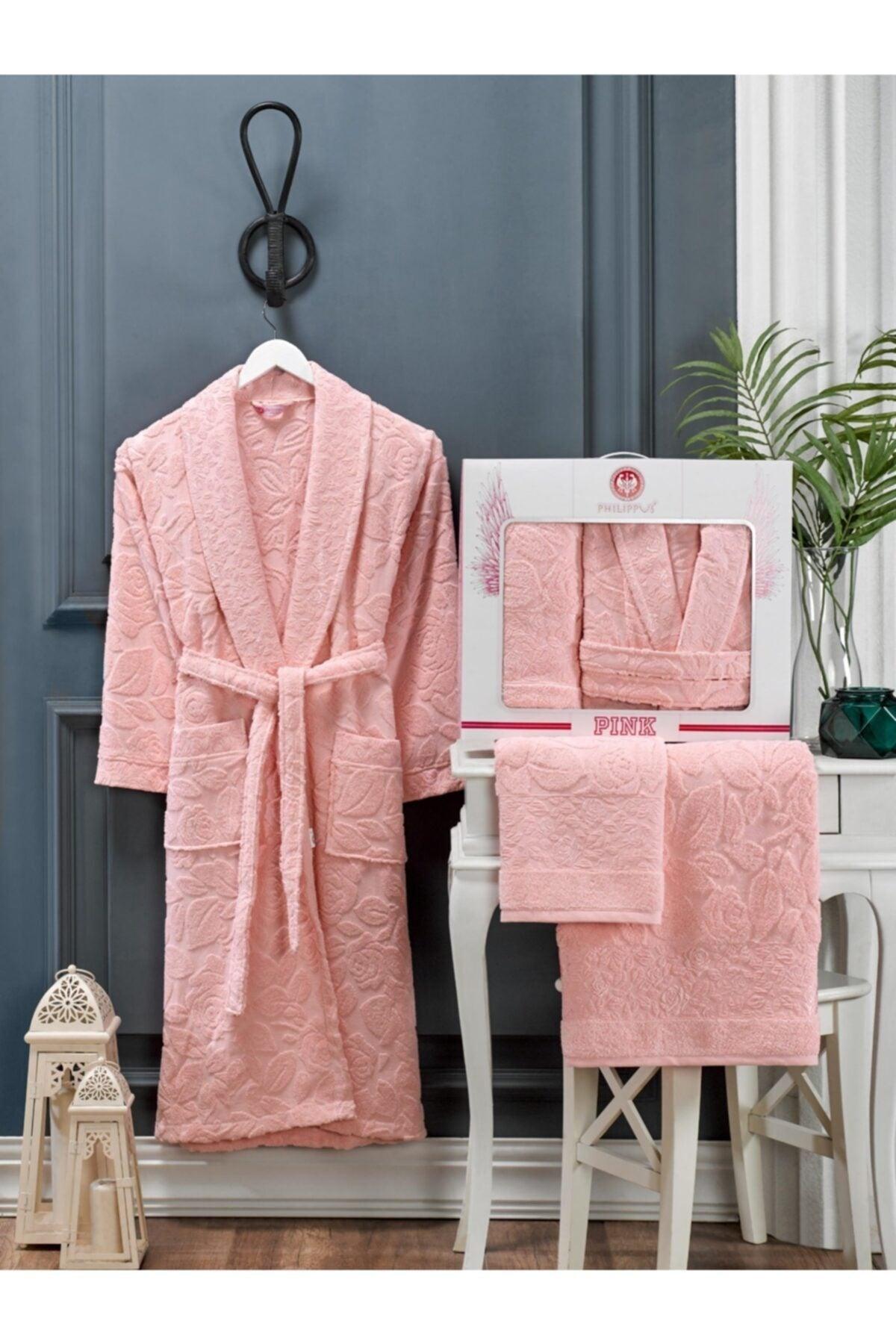 Women's Pink Asian Curl Salyaka Bathrobe Set - Swordslife