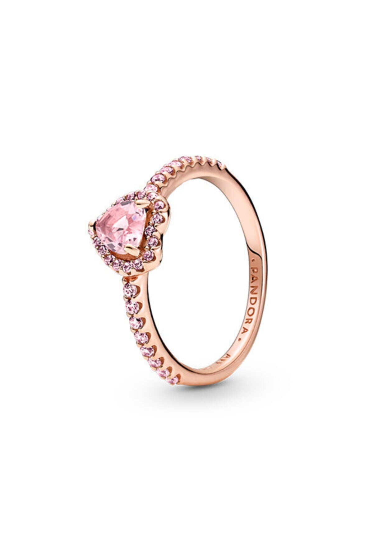 Glittering High Heart Stone Ring