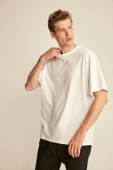 Jett White Men's Basic Oversize T-shirt