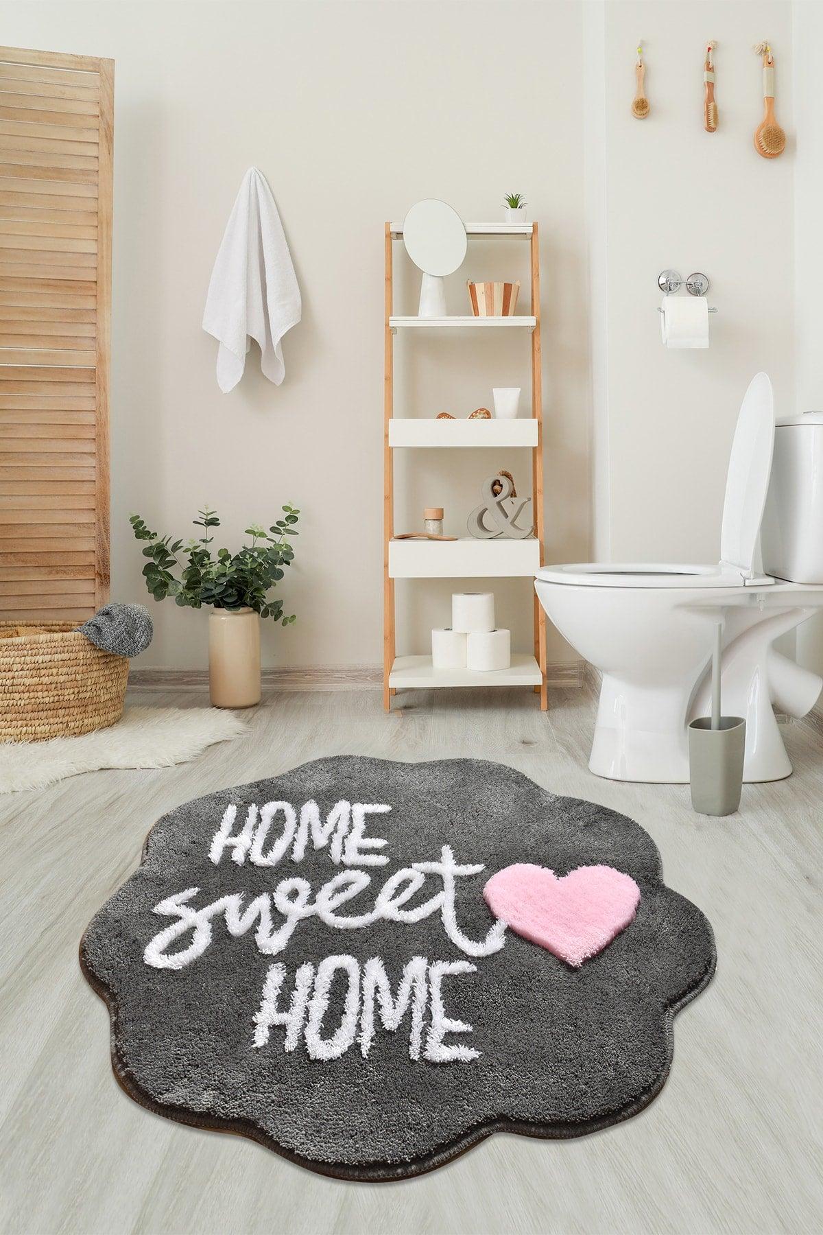 Home Sweet Home Smoked Diameter Closet Set, Bath Mat Set Carpet - Swordslife