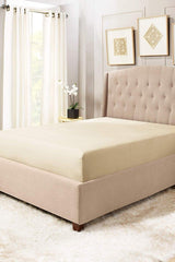 100x200 Single Elastic Combed Cotton Bed Sheet 100% Cotton Cream - Swordslife
