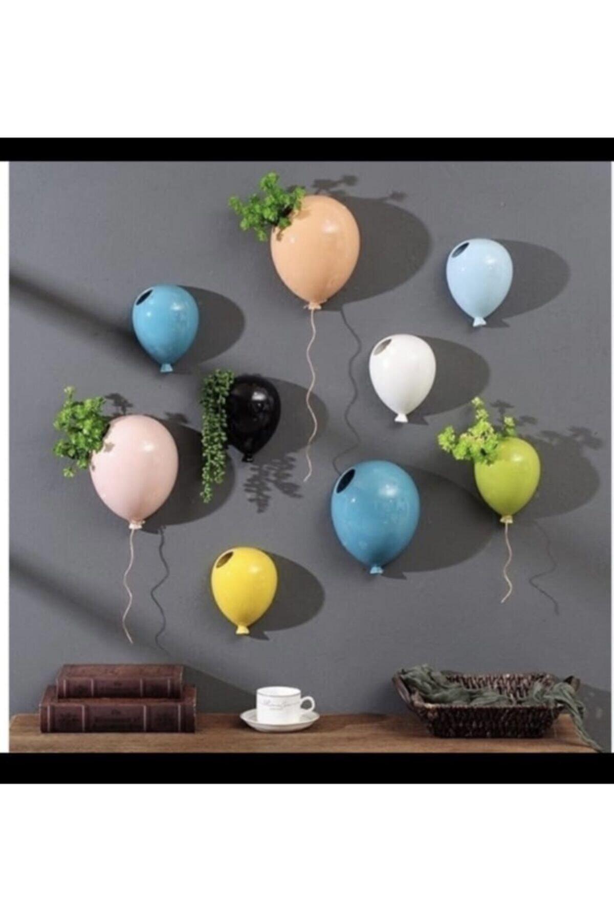 Black Balloon Flower Pot Balcony Flower Pot Wall Flower Pot 2 Pcs Decorative Gift Zbr420 - Swordslife