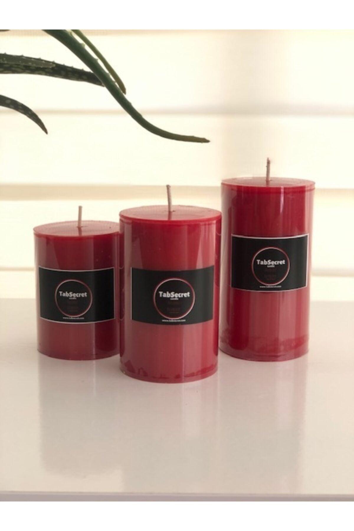 Raspberry Flavored Candle Set of 3 Red - Swordslife