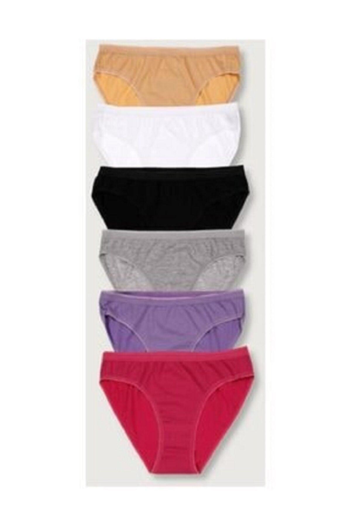 Women's Mixed Color 6 Pack Bikini Panties Elf568t0635ccm6 Mixed Color One Size - Swordslife