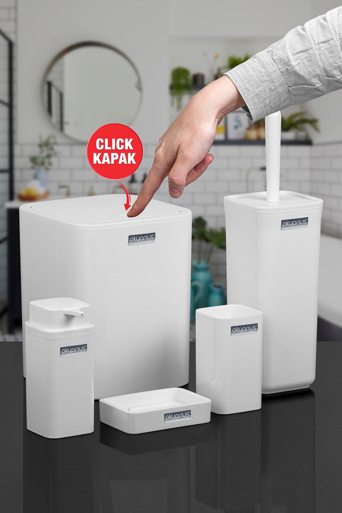 White Square Bathroom Set of 5 - Swordslife