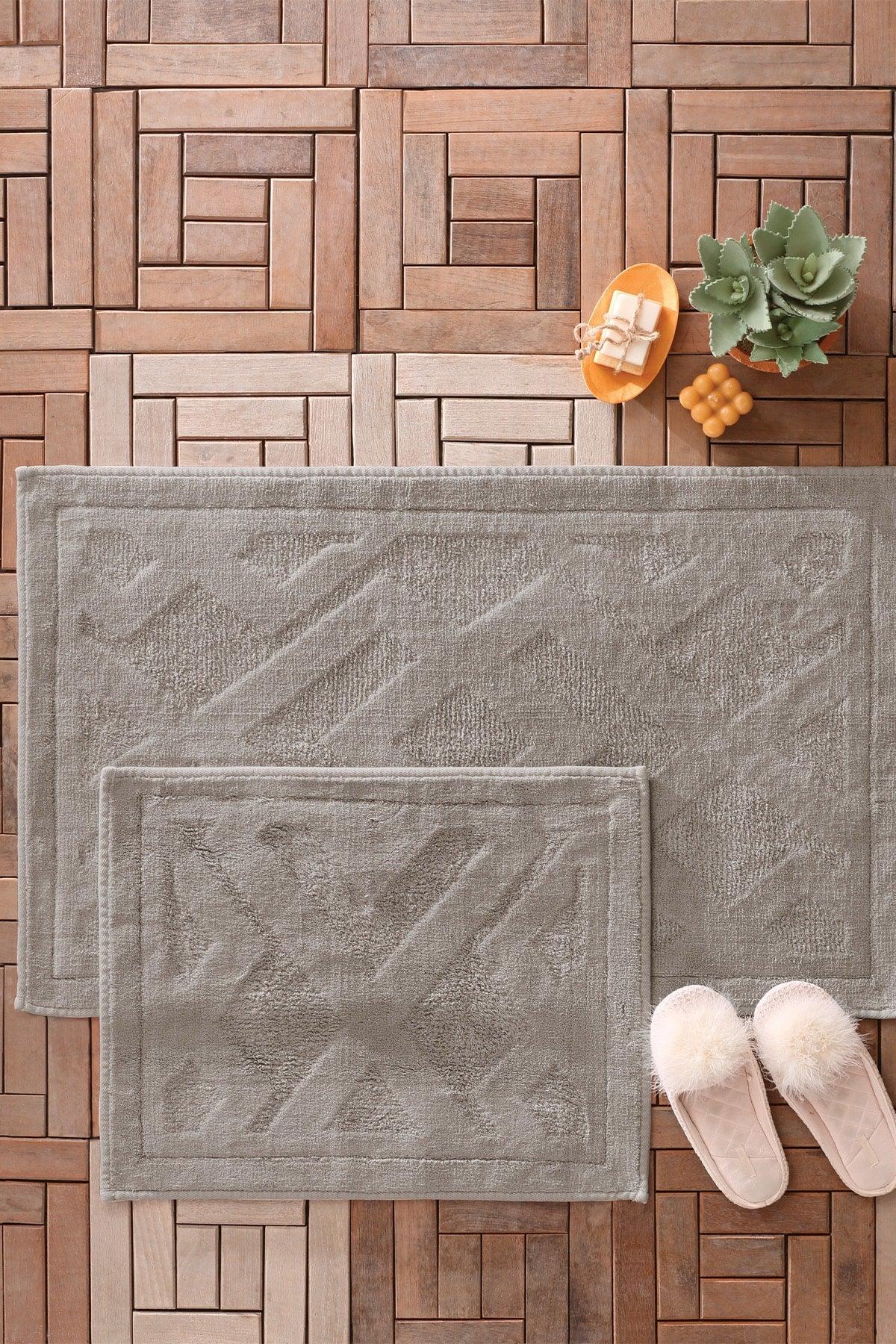 Milo Bath Mat Set - Gray - Swordslife